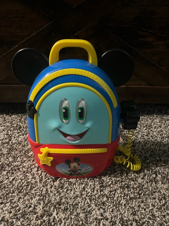 Disney Other - Disney Junior Mickey Mouse Kids Backpack Toy - Blue, Red, Yellow